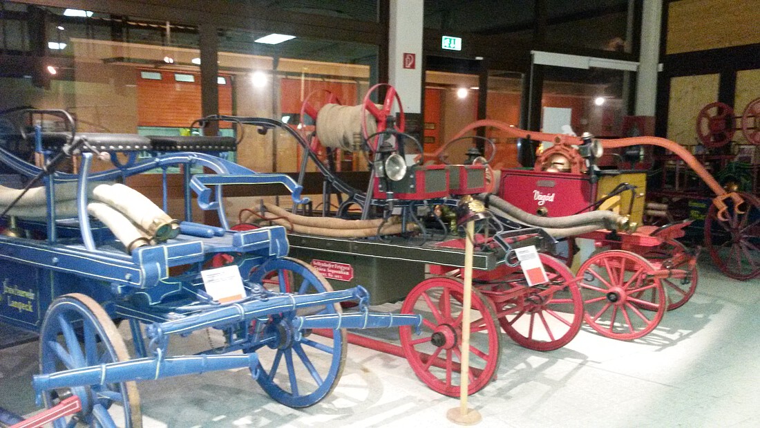 historische Spritzen im Feuerwehrmuseum in Eisenstadt